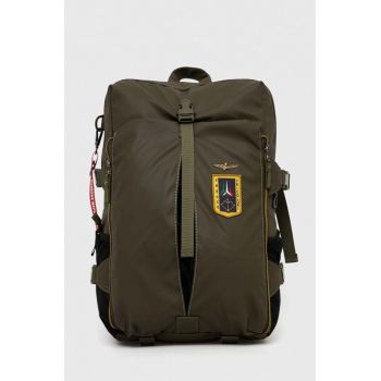 Aeronautica Militare rucsac barbati, culoarea verde, mare, cu imprimeu