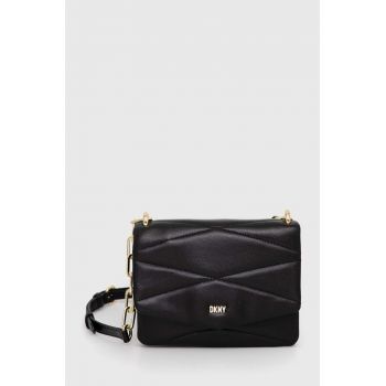 Dkny poseta de piele culoarea negru