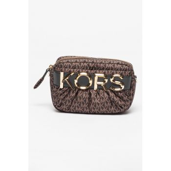 Geanta crossbody cu aplicatie logo metalica Leonie