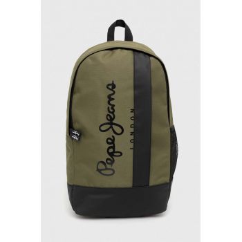 Pepe Jeans rucsac barbati, culoarea verde, mare, cu imprimeu