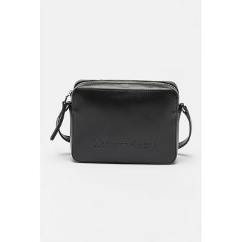 Geanta crossbody de piele ecologica cu logo