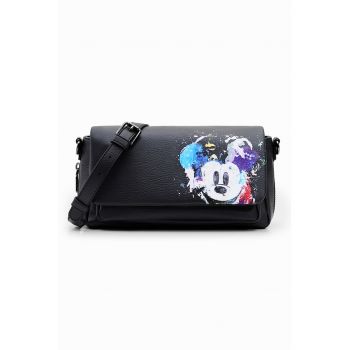 Geanta crossbody de piele ecologica cu Mickey-Mouse