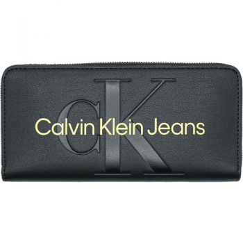 Portofel femei Calvin Klein Logo Zip Around Wallet K60K6076340GN