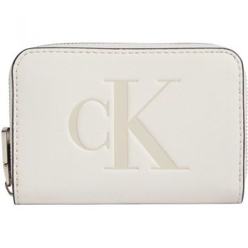 Portofel femei Calvin Klein Logo Zip Around Wallet K60K610096ACF
