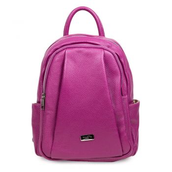 Rucsac din Piele, Model Pretta -868 Magenta