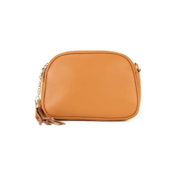 Geanta crossbody de piele cu bareta detasabila