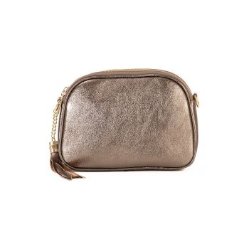 Geanta crossbody de piele cu bareta detasabila