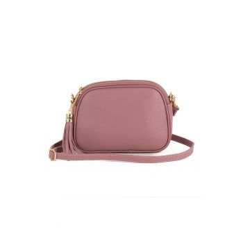 Geanta crossbody de piele cu bareta detasabila