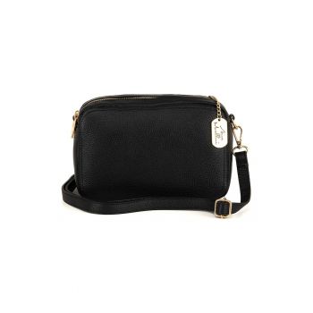 Geanta crossbody de piele cu aspect granulat