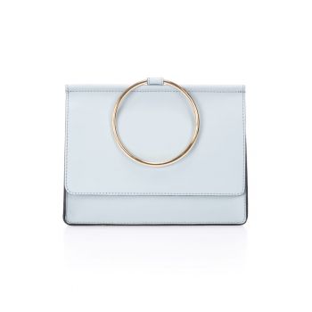 Geanta crossbody din piele cu bareta din lant