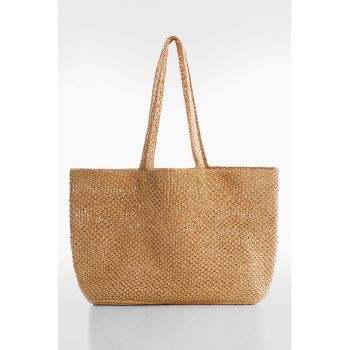 Geanta shopper cu model impletit Palmera