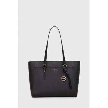 MICHAEL Michael Kors poseta de piele culoarea negru