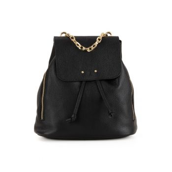 Rucsac de piele cu clapa