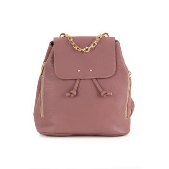 Rucsac de piele cu clapa
