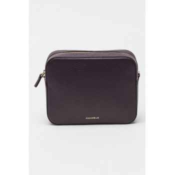 Geanta crossbody de piele cu logo Tebe