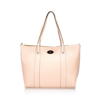 Geanta shopper din piele - Roz pal