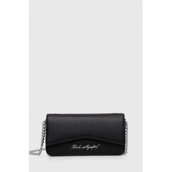 Karl Lagerfeld poseta de piele culoarea negru