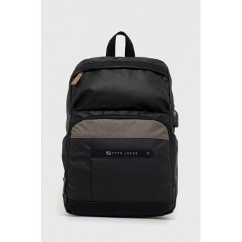 Pepe Jeans rucsac barbati, culoarea negru, mare, modelator