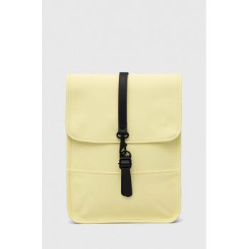 Rains rucsac 13660 Backpack Micro culoarea galben, mare, neted