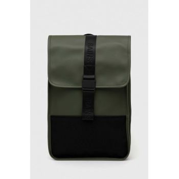 Rains rucsac 13780 Trail Backpack Mini culoarea verde, mare, neted 13780.65-65Evergree