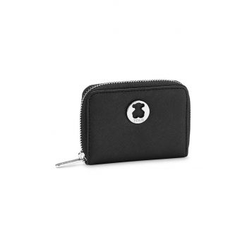Tous portofel Dubai Saffiano femei, culoarea negru