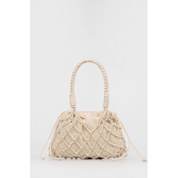 Abercrombie & Fitch geanta de bumbac culoarea bej Abercrombie & Fitch geanta de bumbac culoarea bej