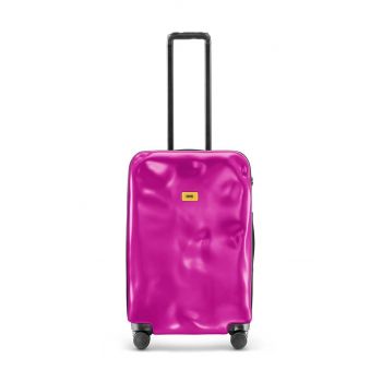 Crash Baggage valiza ICON Medium Size culoarea roz