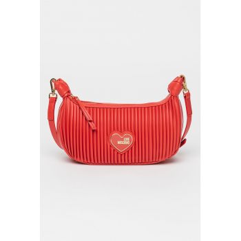 Geanta crossbody cu segmente plisate