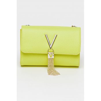 Geanta crossbody cu bareta din lant Divina - Verde lime