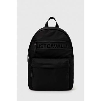 Just Cavalli rucsac barbati, culoarea negru, mare, neted