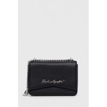 Karl Lagerfeld poseta de piele culoarea negru