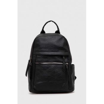 Answear Lab rucsac femei, culoarea negru, mic, neted