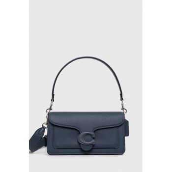 Coach poseta de piele culoarea albastru marin