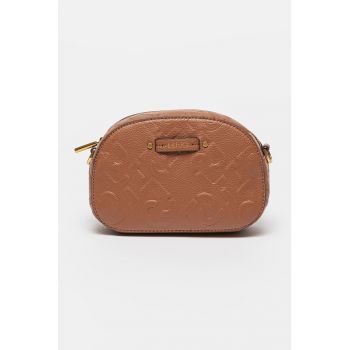 Geanta crossbody de piele ecologica cu model monograma Adonide