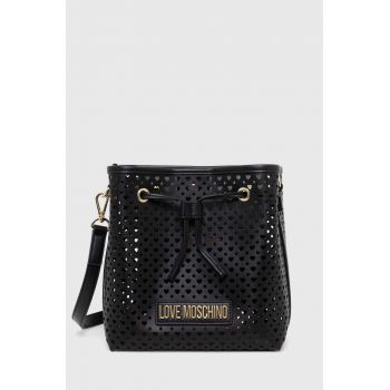 Love Moschino poseta culoarea negru ieftina