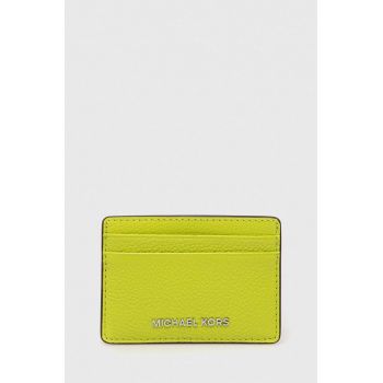 MICHAEL Michael Kors carcasa din piele culoarea verde