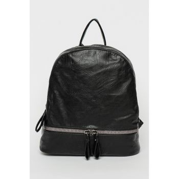 Rucsac de piele ecologica cu fermoar