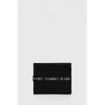 Tommy Jeans portofel barbati, culoarea negru