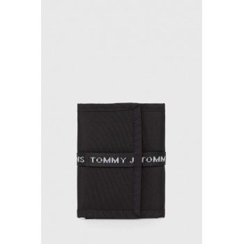 Tommy Jeans portofel barbati, culoarea negru