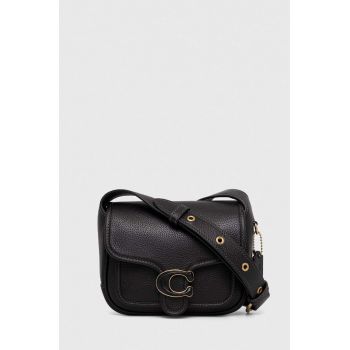 Coach poseta de piele culoarea negru