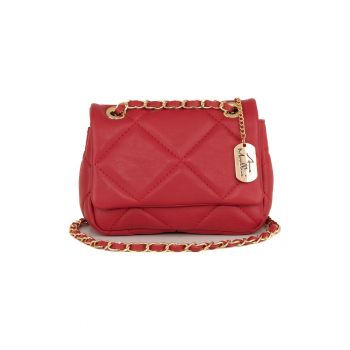 Geanta crossbody de piele cu aspect matlasat