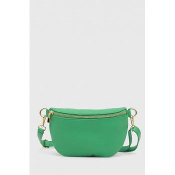 Answear Lab borseta de piele culoarea verde