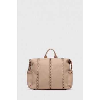 Answear Lab rucsac femei, culoarea bej, mare, neted