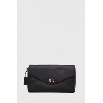 Coach poseta piele culoarea negru Coach poseta piele culoarea negru