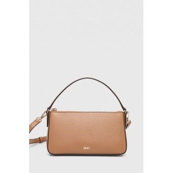 Dkny poseta de piele culoarea gri