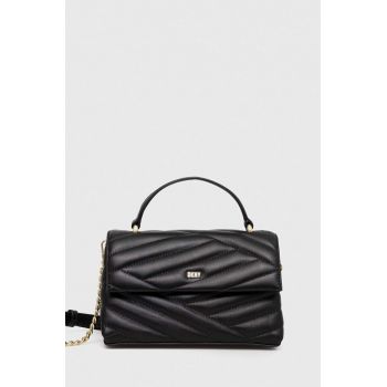 Dkny poseta de piele culoarea negru