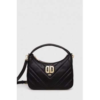 Dkny poseta de piele culoarea negru