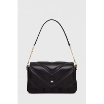 Dkny poseta de piele culoarea negru