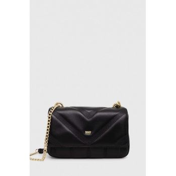 Dkny poseta de piele culoarea negru