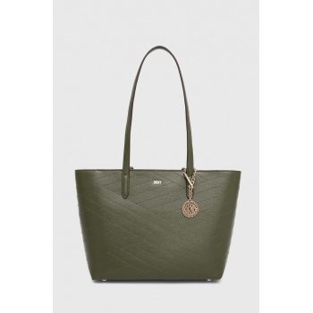 Dkny poseta de piele culoarea verde